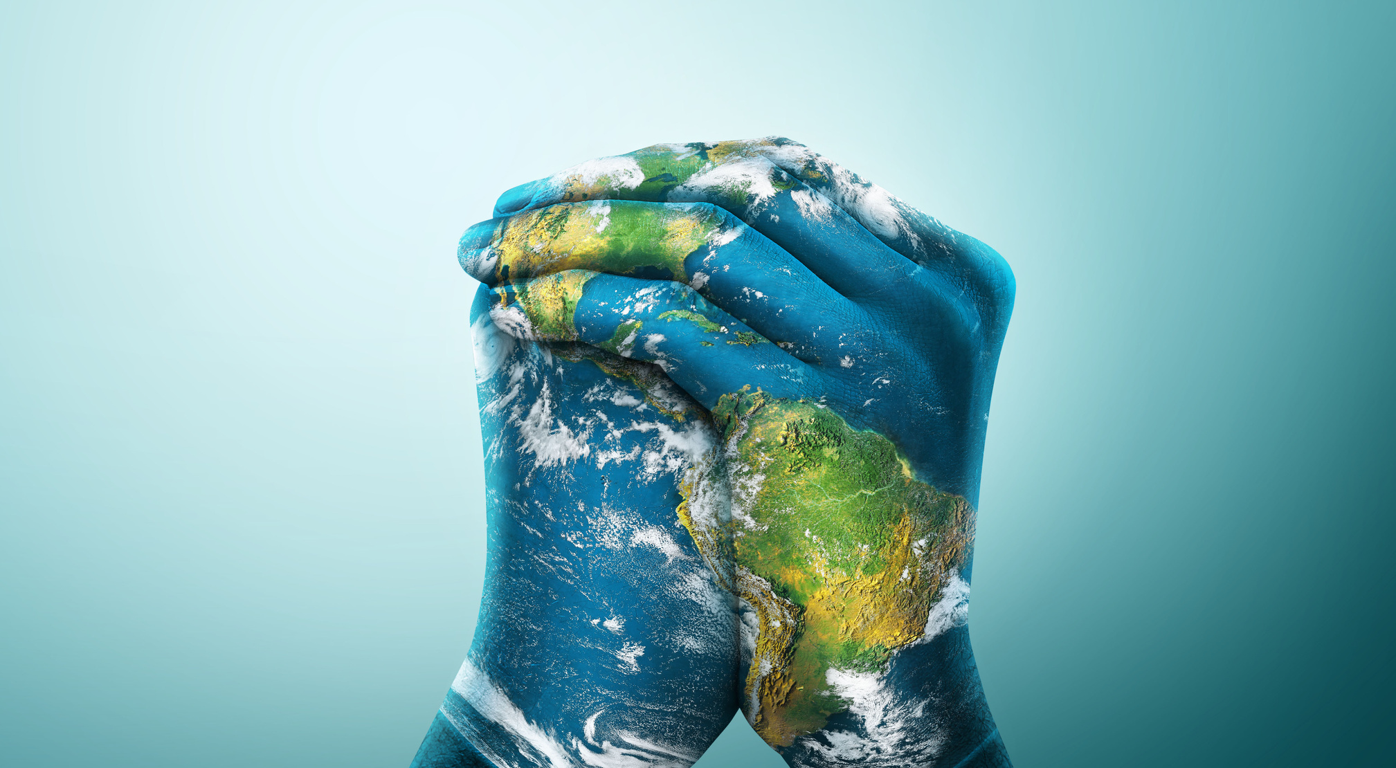 Green Planet in Your Hands. Save Earth